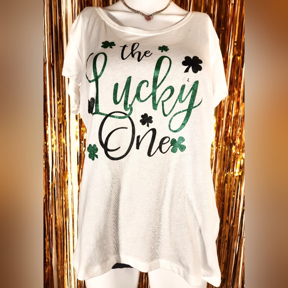 New York & Company Large The Lucky One Sparkling Top